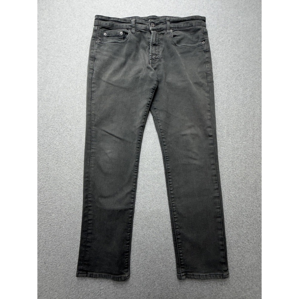 Bonobos Jeans Mens 34x30 Gray Charcoal Wash Regular Straight Stretch Denim Pants